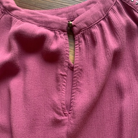 Knox Rose Cold Shoulder Long Sleeve Metal Studded Boho Romper Size XL - Picture 7 of 10